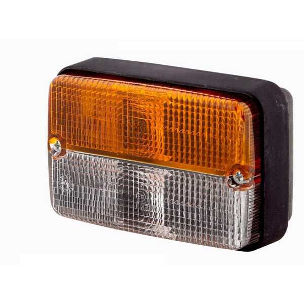 John Deere Blink- und Begrenzungsleuchte rechteckig - 2BE997131081 - Blinkbegrenzungsleuchte 21/5W, rechteckig, 12V, amber/trans