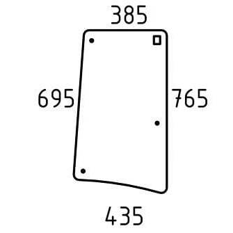 John Deere Seitenfenster - L213353N - Seitenfenster rechts