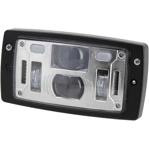 John Deere Fahrscheinwerfer - LA10425 - Scheinwerfer LED, 40/22W, rechteckig, 10-30V, 185x102x82, Fern-/Abblendlicht, Positionsl