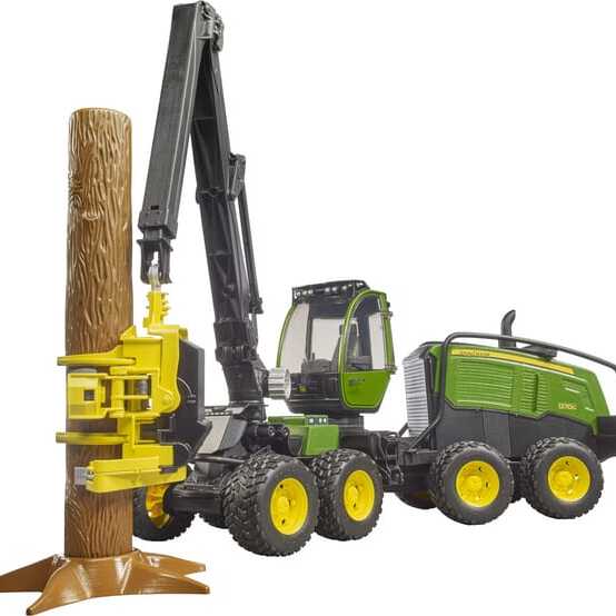 John Deere U02135 1270G Holzvollernter - U02135 - John Deere 1270G Holzvollernter mit Baumstamm