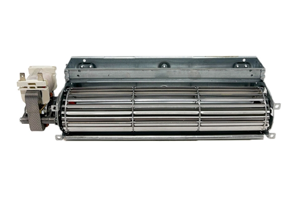 Warmluftgebläse / Tangentialventilator für Pelletofen - Länge 27 cm Durchmesser 6 cm