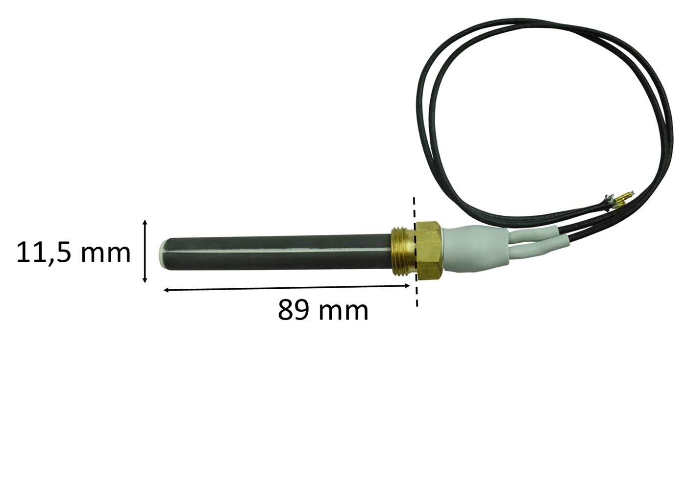 Zündstab Glühzünder Zündkerze für Pelletofen 10mm x 140mm  280W 