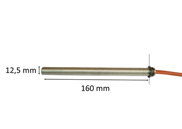Zündkerze / Glühzünder mit Flansch  12,5 mm x 160 mm 350 watt