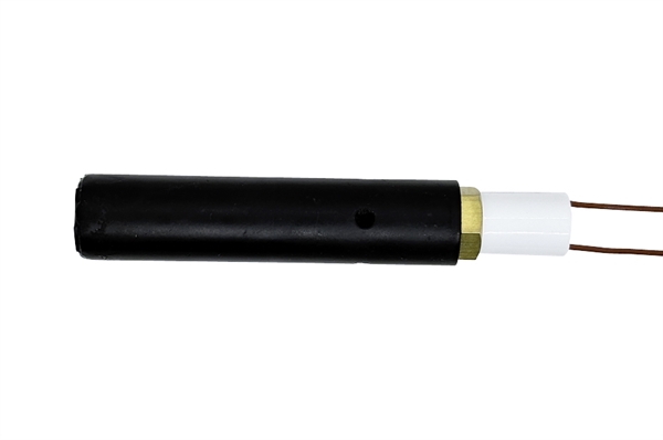 Zündkerze / Glühzünder rund keramisch mit Hülse für Pelletofen: 22 mm x 95 mm 330 Watt